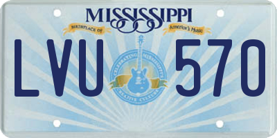 MS license plate LVU570