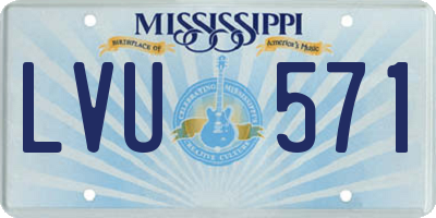 MS license plate LVU571