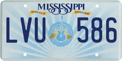 MS license plate LVU586