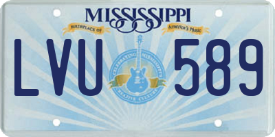 MS license plate LVU589