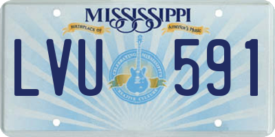 MS license plate LVU591