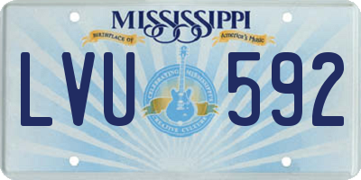 MS license plate LVU592