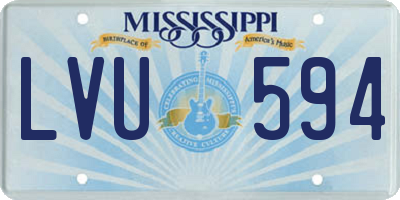 MS license plate LVU594