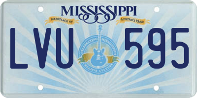 MS license plate LVU595