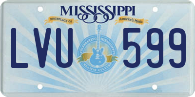 MS license plate LVU599