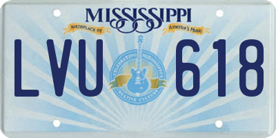 MS license plate LVU618