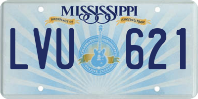 MS license plate LVU621