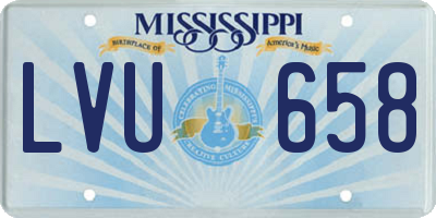 MS license plate LVU658
