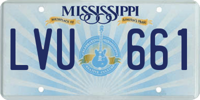 MS license plate LVU661