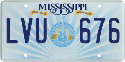 MS license plate LVU676