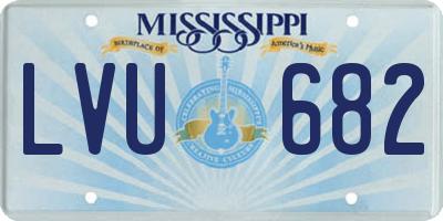 MS license plate LVU682