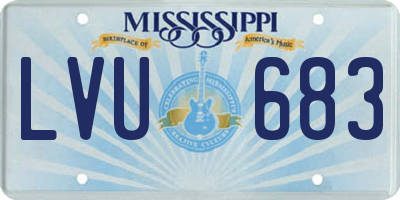 MS license plate LVU683