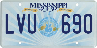 MS license plate LVU690