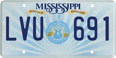 MS license plate LVU691