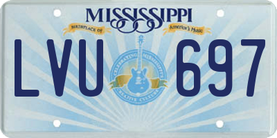MS license plate LVU697