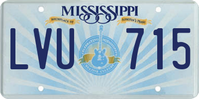 MS license plate LVU715