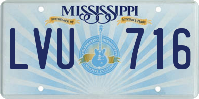 MS license plate LVU716