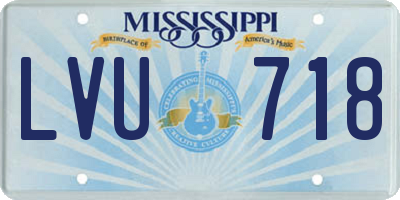 MS license plate LVU718
