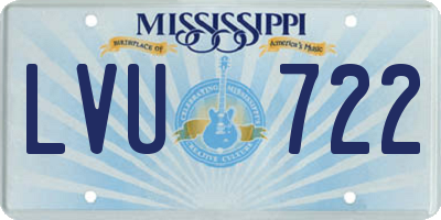 MS license plate LVU722