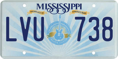 MS license plate LVU738