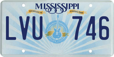 MS license plate LVU746
