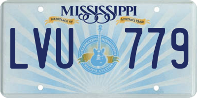 MS license plate LVU779