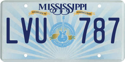 MS license plate LVU787