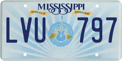MS license plate LVU797