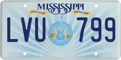 MS license plate LVU799