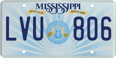 MS license plate LVU806