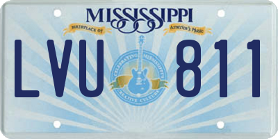 MS license plate LVU811