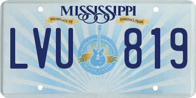 MS license plate LVU819