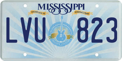 MS license plate LVU823