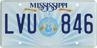 MS license plate LVU846