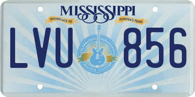 MS license plate LVU856