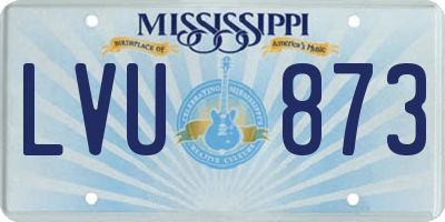 MS license plate LVU873