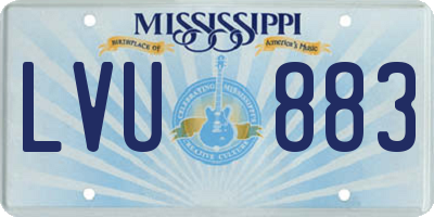 MS license plate LVU883