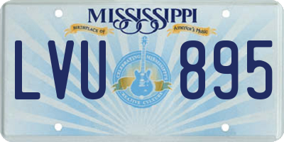MS license plate LVU895