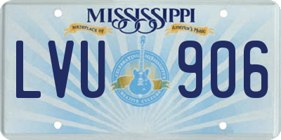 MS license plate LVU906