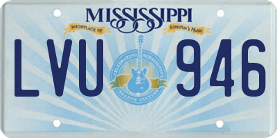 MS license plate LVU946