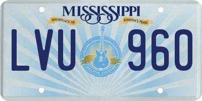 MS license plate LVU960