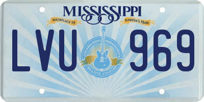 MS license plate LVU969