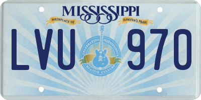 MS license plate LVU970