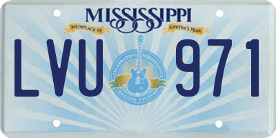 MS license plate LVU971
