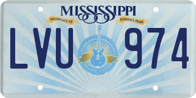 MS license plate LVU974