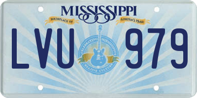 MS license plate LVU979