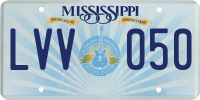 MS license plate LVV050