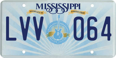 MS license plate LVV064