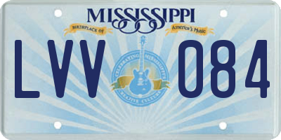 MS license plate LVV084