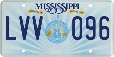 MS license plate LVV096